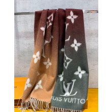 LOUIS VUITTON Reykjavik Gradient Scarf Bordeaux Red/Brown m78189