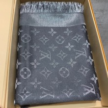 LOUIS VUITTON Monogram Shine Shawl M75123 black