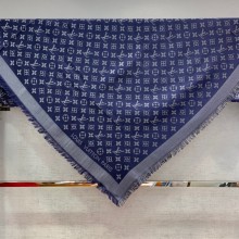 LOUIS VUITTON Monogram Shine Shawl M73658 bleu nuit