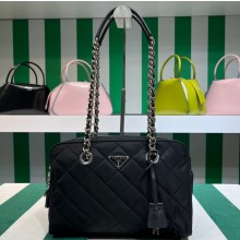 Prada quilted Chain Shoulder Bag BL0903 Black 2023