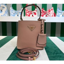 Prada Small Saffiano Leather Panier Bag 1BA217 Nude 2023