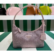 Prada Re-Edition 2000 mini bag with crystals 1NE515 Pink 2023