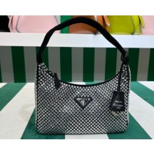 Prada Re-Edition 2000 mini bag with crystals 1NE515 Black 2023