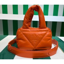 Prada Leather Handbag 1BB083 Orange 2023