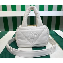 Prada Leather Handbag 1BB083 White 2023