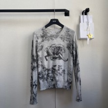 dior Ecru and Blue Technical Cashmere sweater 2023