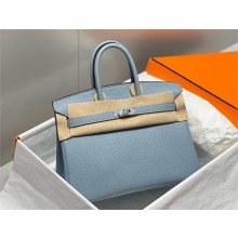 Hermes Birkin 35 Bag blue lin In togo Leather With silver hardware 2025