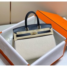Hermes Birkin 35 Bag black In canvas/swift Leather With gold hardware 2025