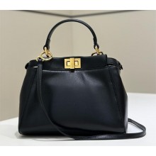 Fendi Peekaboo Iconic Mini Bag in Nappa Leather black 2025
