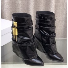 Givenchy Bottes Shark Lock en cuir black heel 9.5cm 1105-2024ss
