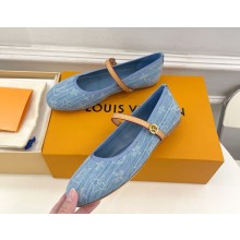 louis vuitton  Romy Flat Ballerina Lambskin Monogram Denim Blue 2024