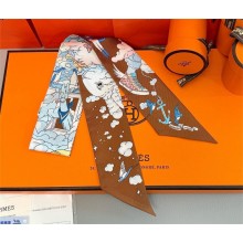 Hermes Twilly Silk Scarf 5x86cm 250304 12 2025