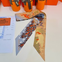 Hermes Twilly Silk Scarf 5x86cm 250304 18 2025