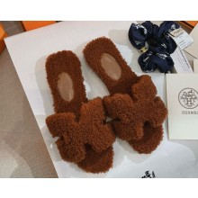 Hermes Oran Sandal  Woolskin brown 2024