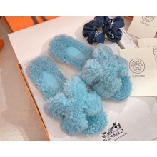 Hermes Oran Sandal  Woolskin sky blue 2024