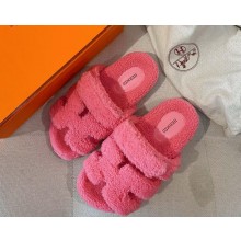 Hermès  Chypre shearling mules pink 2024