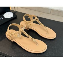 Chanel Sandals Lambskin & Metal beige 2025