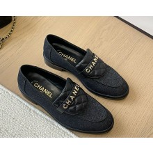 Chanel denim loafers black 1218-2025