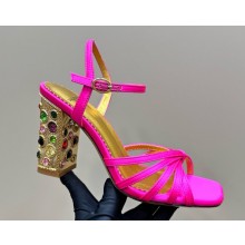 Valentino Garavani Preshoes 100 embellished satin sandals peach 2024
