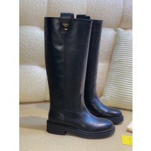 Fendi women's Filo black leather boots 2024