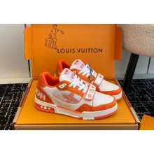 Louis Vuitton women's/men's LV Trainer Sneaker 1ABOIW Orange 2024