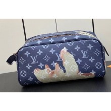 Louis Vuitton Monogram Canvas Dopp Kit Toilet Pouch Bag M46696 Blue 2023