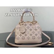 Louis Vuitton LV Broderie Anglaise Alma BB Bag M22878 White 2023