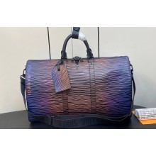 Louis Vuitton Epi XL calfskin leather Keepall Bandoulière 50 Bag M23174 Gradient Electric Sun 2023