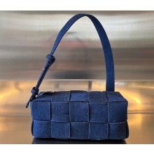 Bottega Veneta denim Intreccio Small Brick Cassette shoulder Bag 751247