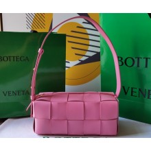 Bottega Veneta Intreccio leather Small Brick Cassette shoulder bag 729166 Pink