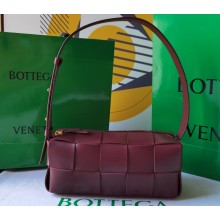 Bottega Veneta Intreccio leather Small Brick Cassette shoulder bag 729166 Burgundy