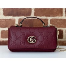 GUCCI GG Milano mini top handle bag 806017 BURGUNDY 2024
