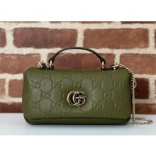 GUCCI GG Milano mini top handle bag 806017 MILITARY GREEN 2024
