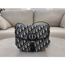 Dior medium Bobby Bag in Blue Oblique Canvas 2024