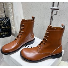 LOEWE  Leather ankle boots in brown  1118-2024