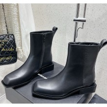 Alexander wang leather Zipper ankle Boots black 1118-2024