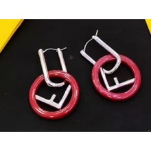 Fendi F Is Fendi Earrings Small Size Red