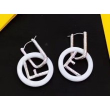 Fendi F Is Fendi Earrings Small Size White
