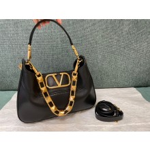 Valentino garavani Stud Sign Hobo Bag in black 2022 