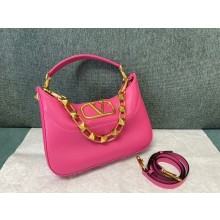 Valentino garavani Stud Sign Hobo Bag in fuchsia 2022 