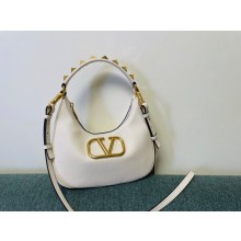 valentino STUD SIGN CALFSKIN HOBO BAG light ivory 2023