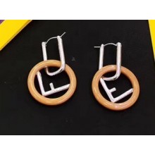 Fendi F Is Fendi Earrings Small Size Brown