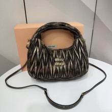 Miu Miu vintage effect leather hobo bag 5BC125 2023