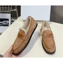 Dior Boy  Suede Goatskin loafer with shearling beige 2024