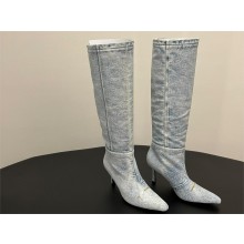 Alexander Wang VIOLA 65 SLOUCH BOOT IN WASHED DENIM 2023