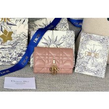 DIOR Dioriviera My Dior Glycine Wallet in powder beige Cannage Lambskin 2024