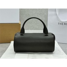 THE ROW EDITH TOTE BAG IN GRAINED LEATHER DARK GRAY 2025