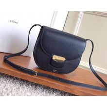 Celine Grained Calfskin Trotteur small/Medium Bag black
