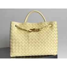 Bottega Veneta Intrecciato leather Medium Andiamo top handle Bag Yellow
