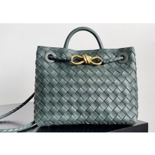 Bottega Veneta Intrecciato leather Small Andiamo top handle Bag Green
